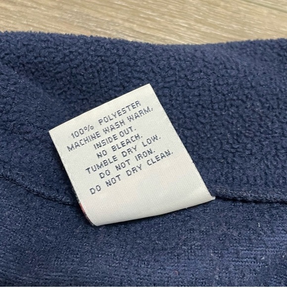 USA Olympic Full Zip Up Light Navy Blue Fleece Vest Jacket Pockets Men’s Size XL - Picture 5 of 6